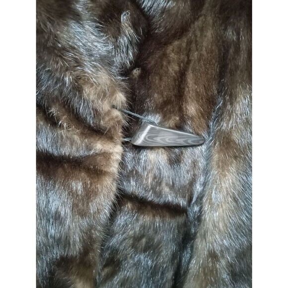 1989 VTG Palais Royal Mink Mahogandy %100 Acetate Fur Size 12 Brown Finland RARE - Picture 3 of 8
